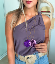 ONE SHOULDER KNOT BLOUSE