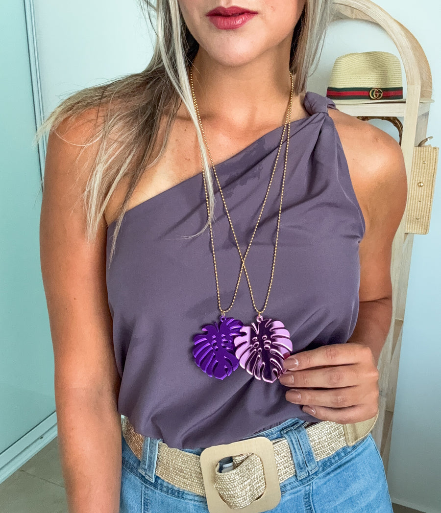 ONE SHOULDER KNOT BLOUSE