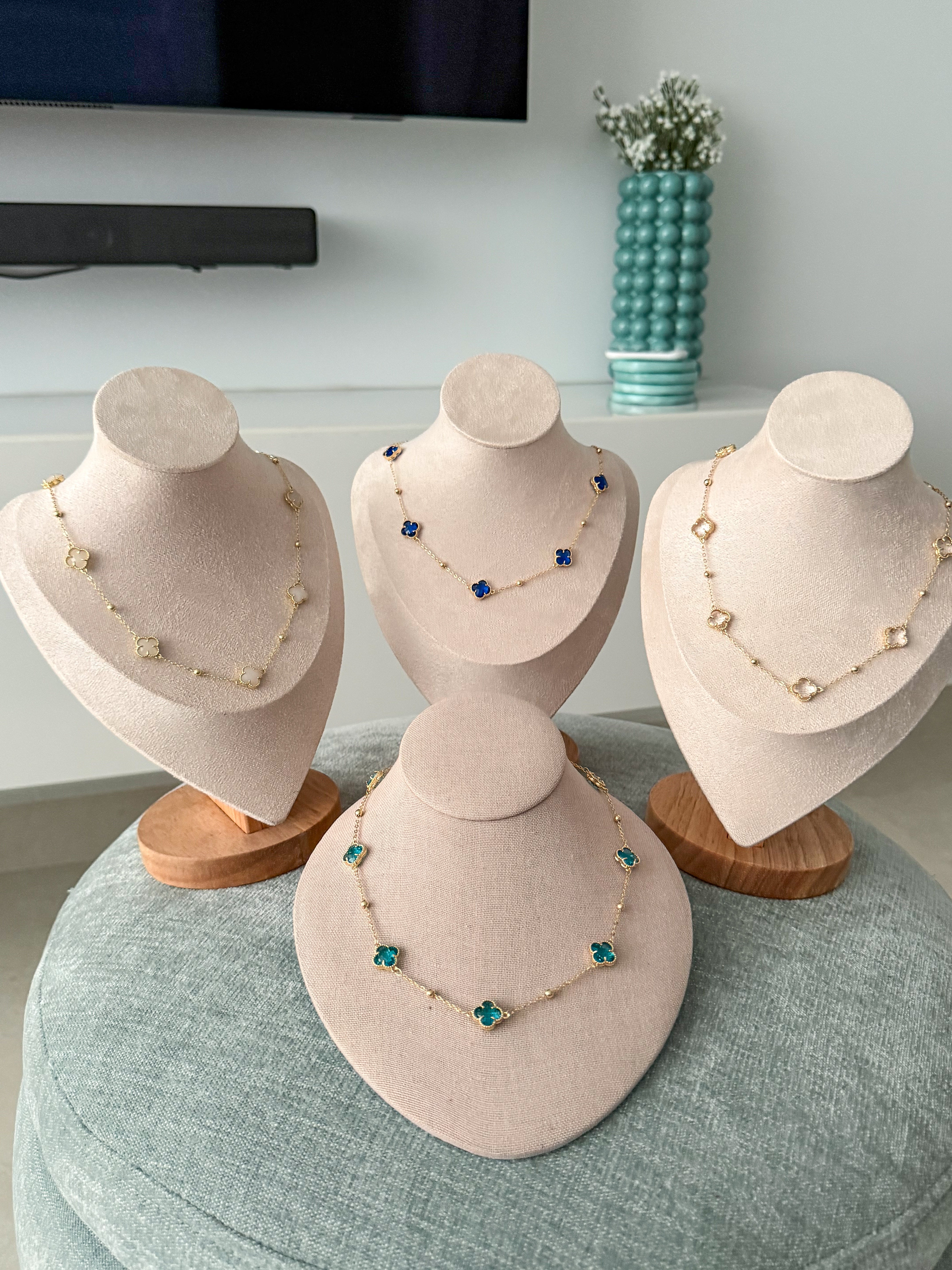 CLOVER DENIM COLLECTION NECKLACES