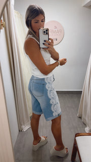 LACE DETAILED JORTS