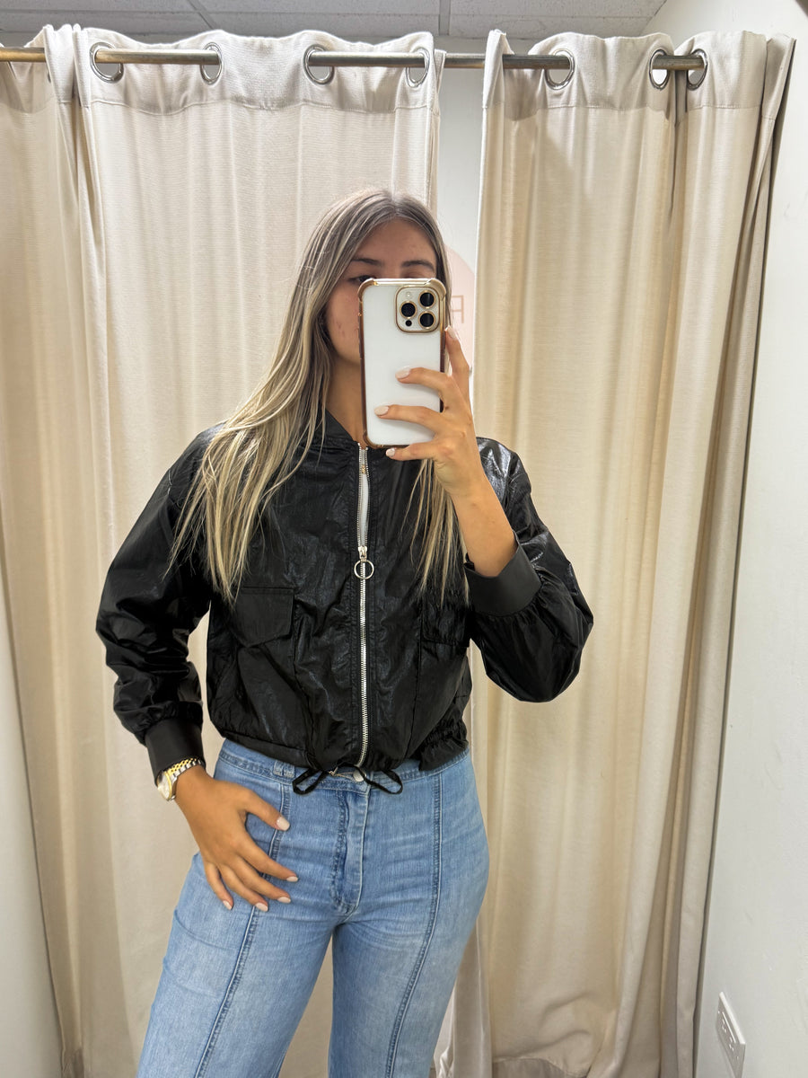 BLACK METALLIC JACKET