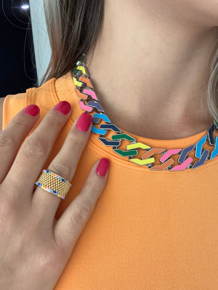 ENAMEL MULTICOLOR NECKLACE