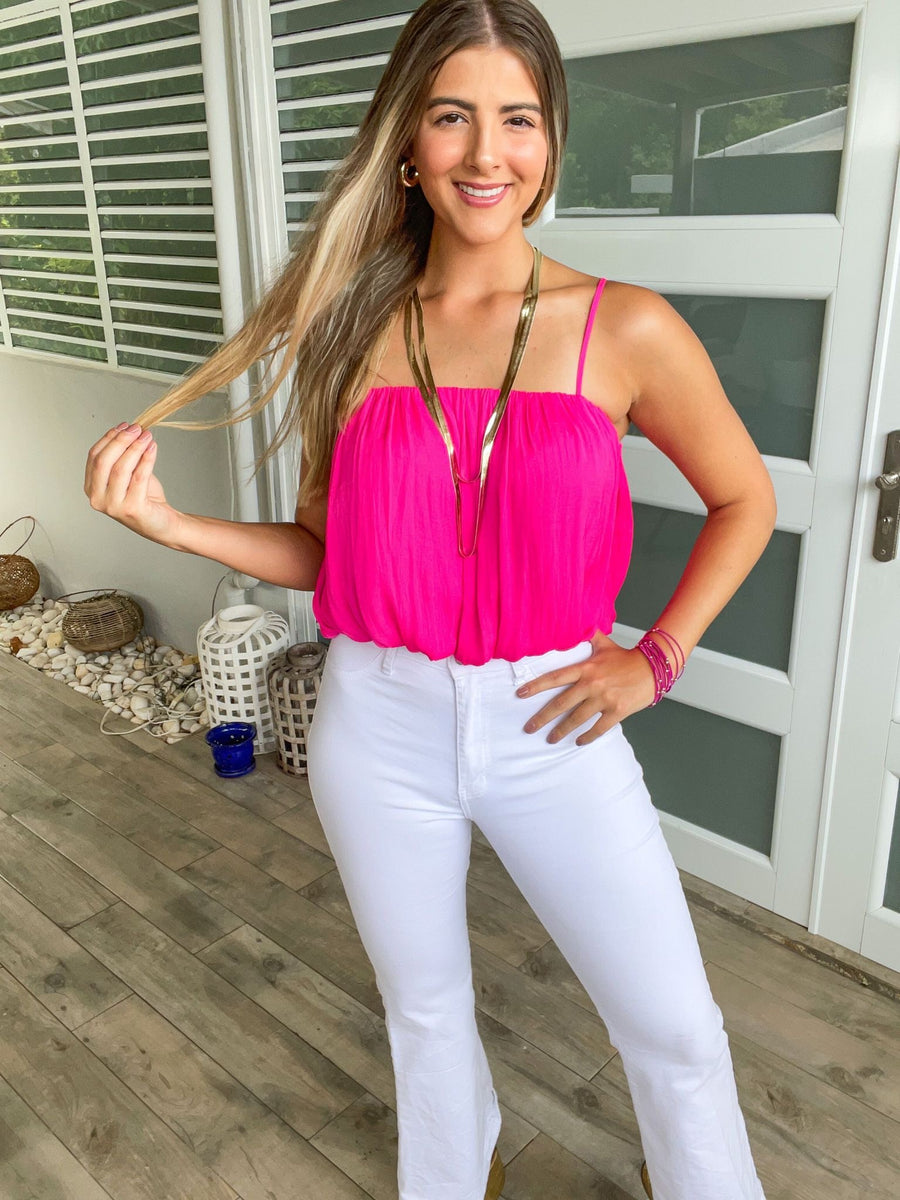 SATIN BUBBLE TOP