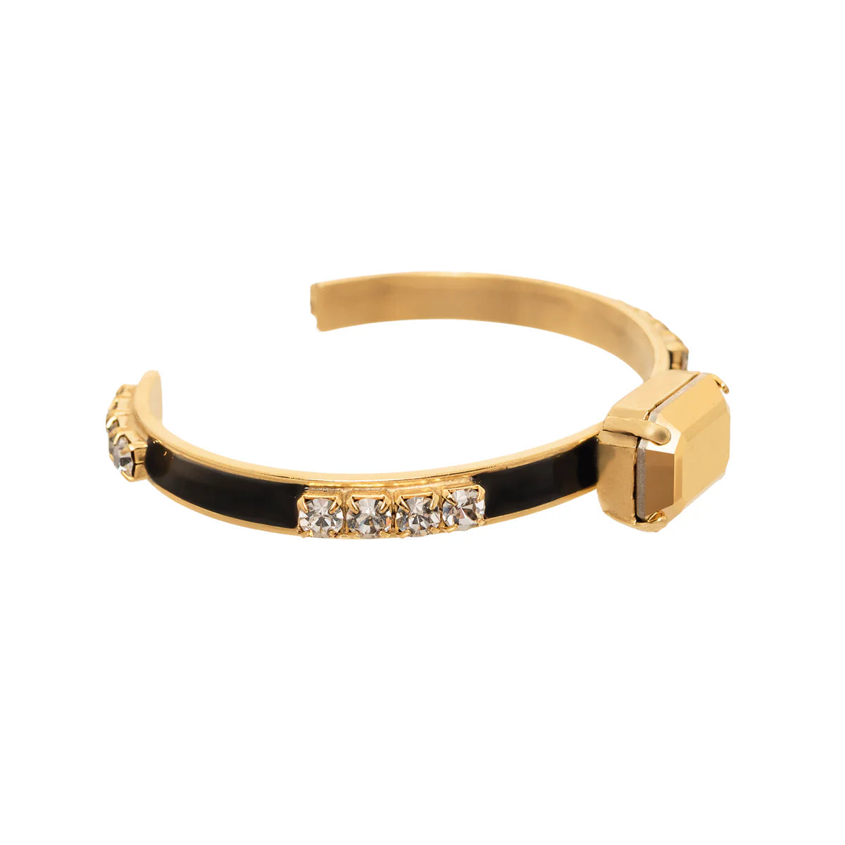 BRIAR CUFF IN BLACK/GOLD CHROME