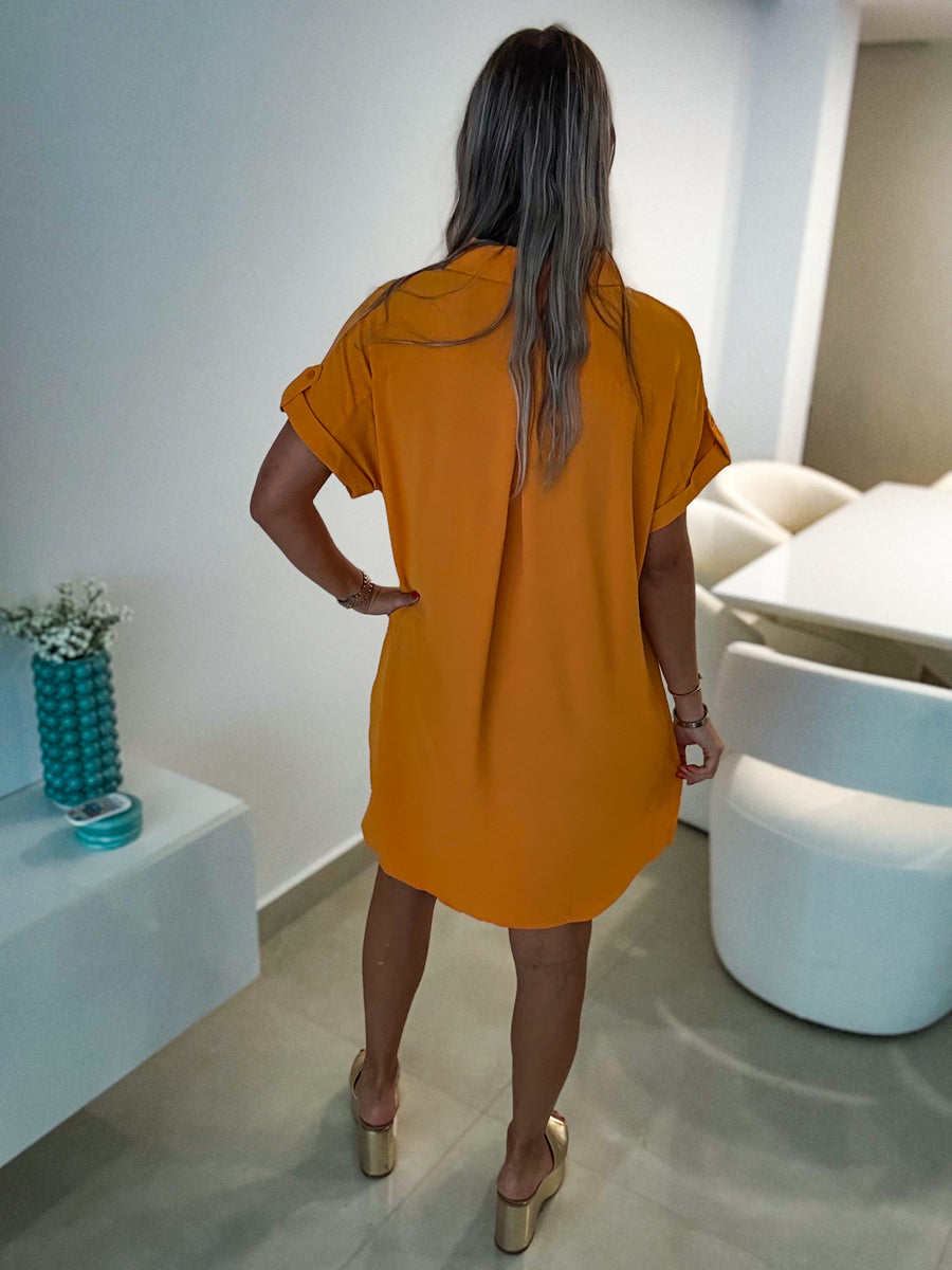 PUMPKIN SHIRT DRESS