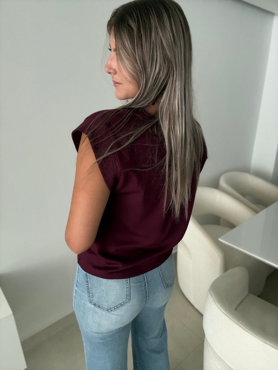 V-NECK MODAL BASIC BLOUSED