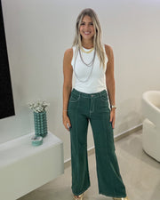 *PRE-ORDERS ARE FINAL SALE* HUNTER GREEN STRETCHY PANTS