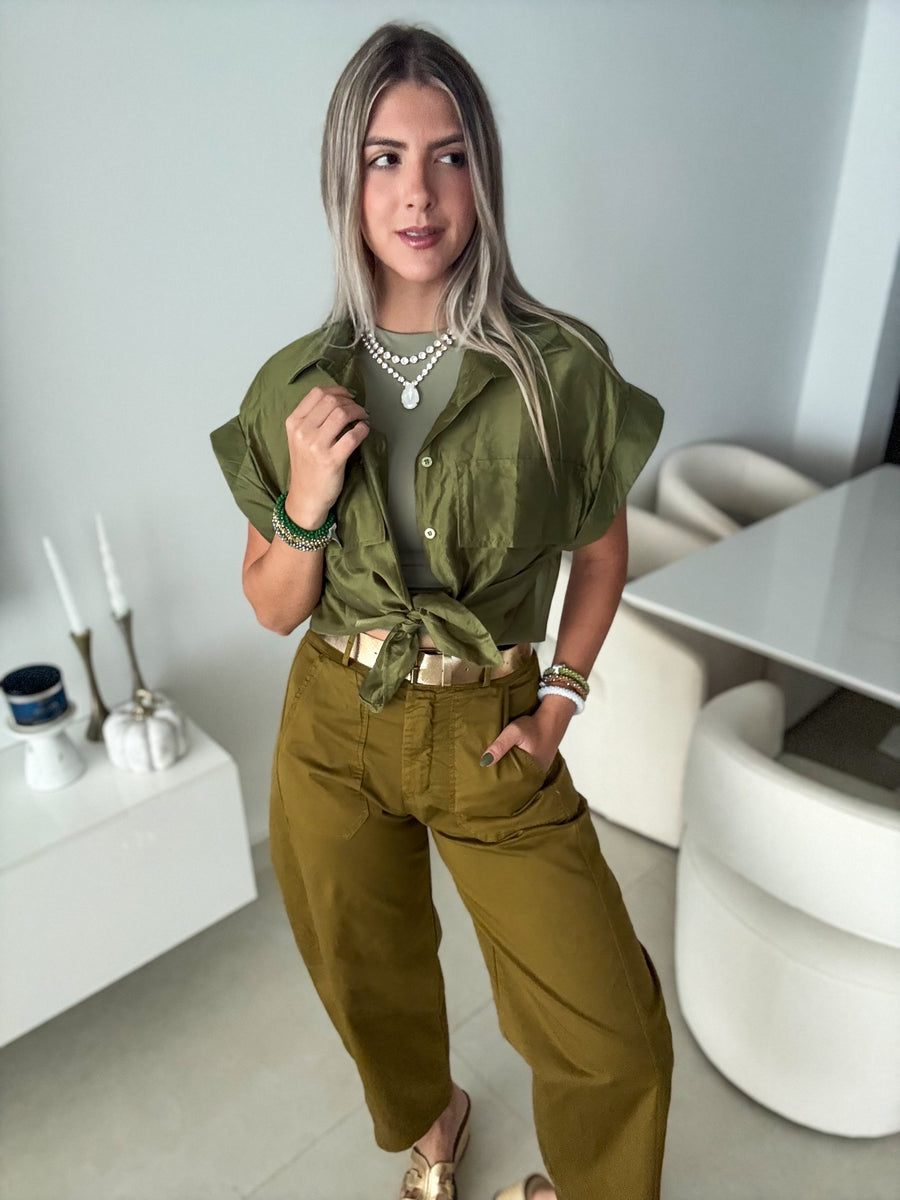 FALL COLOR BARREL PANTS