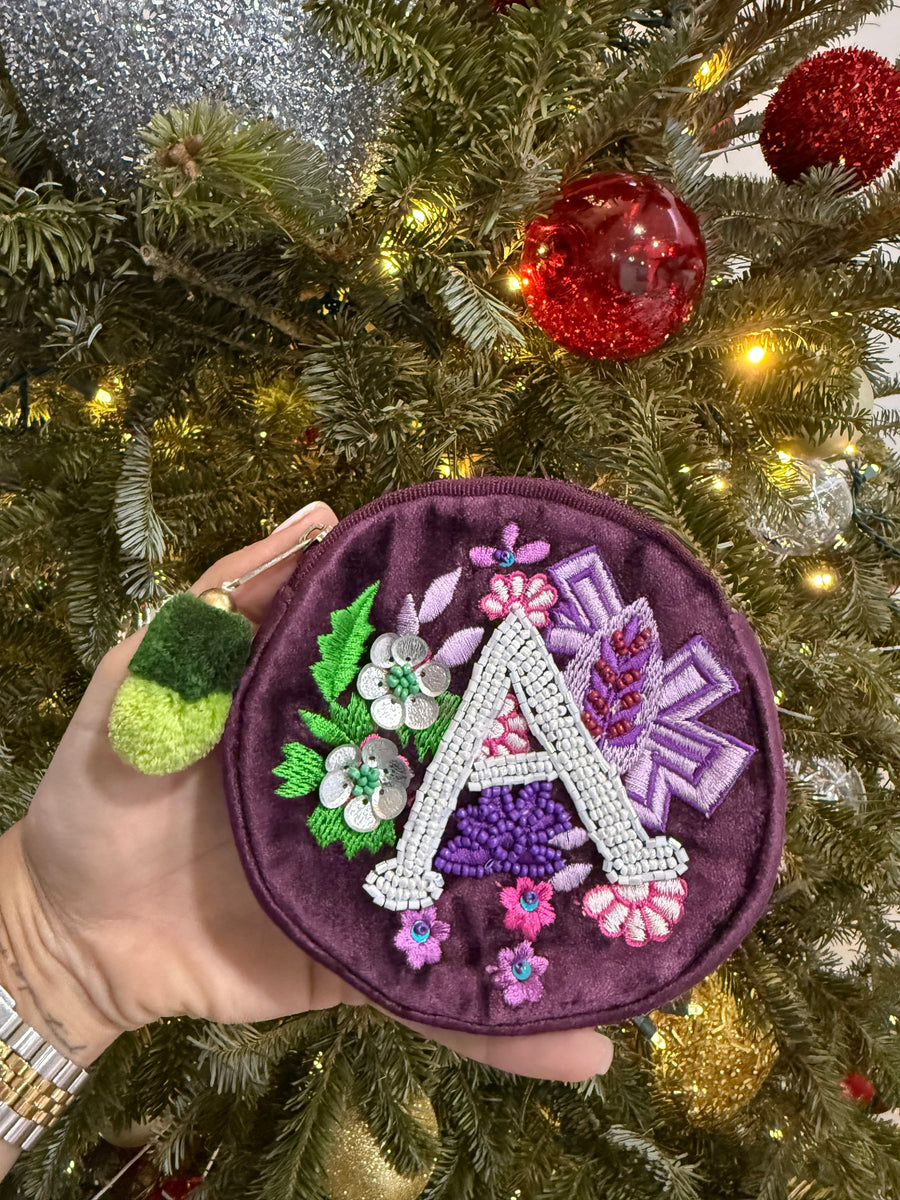 "A" INITIAL COIN BAG