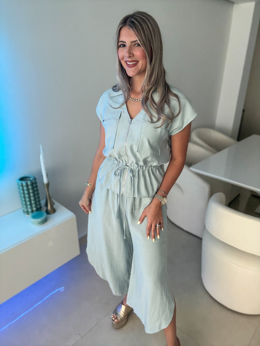 LIGHT DENIM TOP & PANT SET