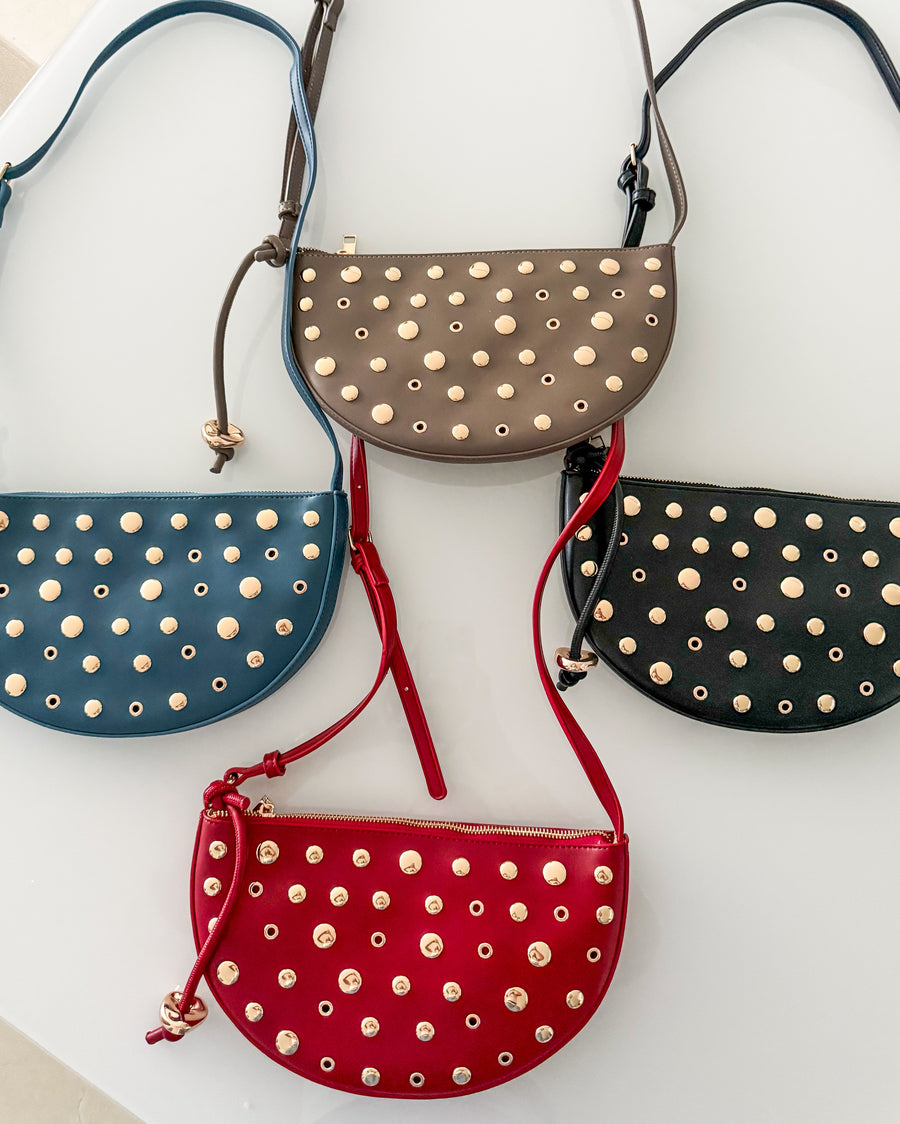 GOLD STUDDED CROSSBODY