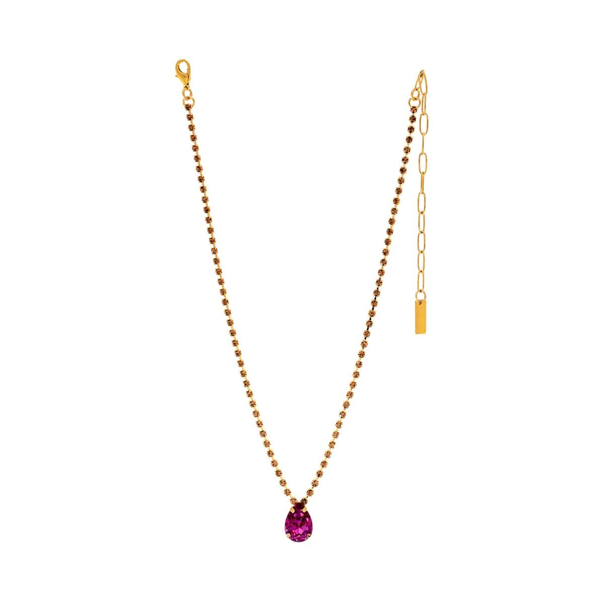 MILLI NECKLACE IN SMOKED TOPAZ/DARK ROSE