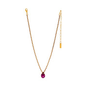 MILLI NECKLACE IN SMOKED TOPAZ/DARK ROSE
