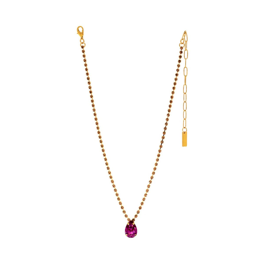 MILLI NECKLACE IN SMOKED TOPAZ/DARK ROSE