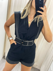 BLACK ELEGANT ROMPER