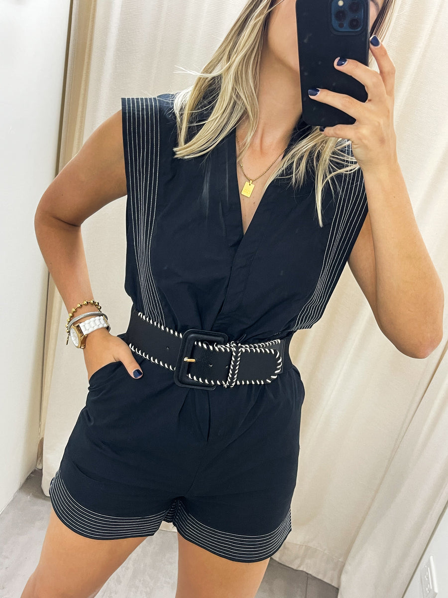 BLACK ELEGANT ROMPER
