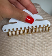 RHINESTONES HUGGIE EARRINGS