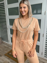 Load image into Gallery viewer, BEIGE CHAINS JUMPSUIT
