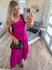 MAGENTA OVERALL DRESS