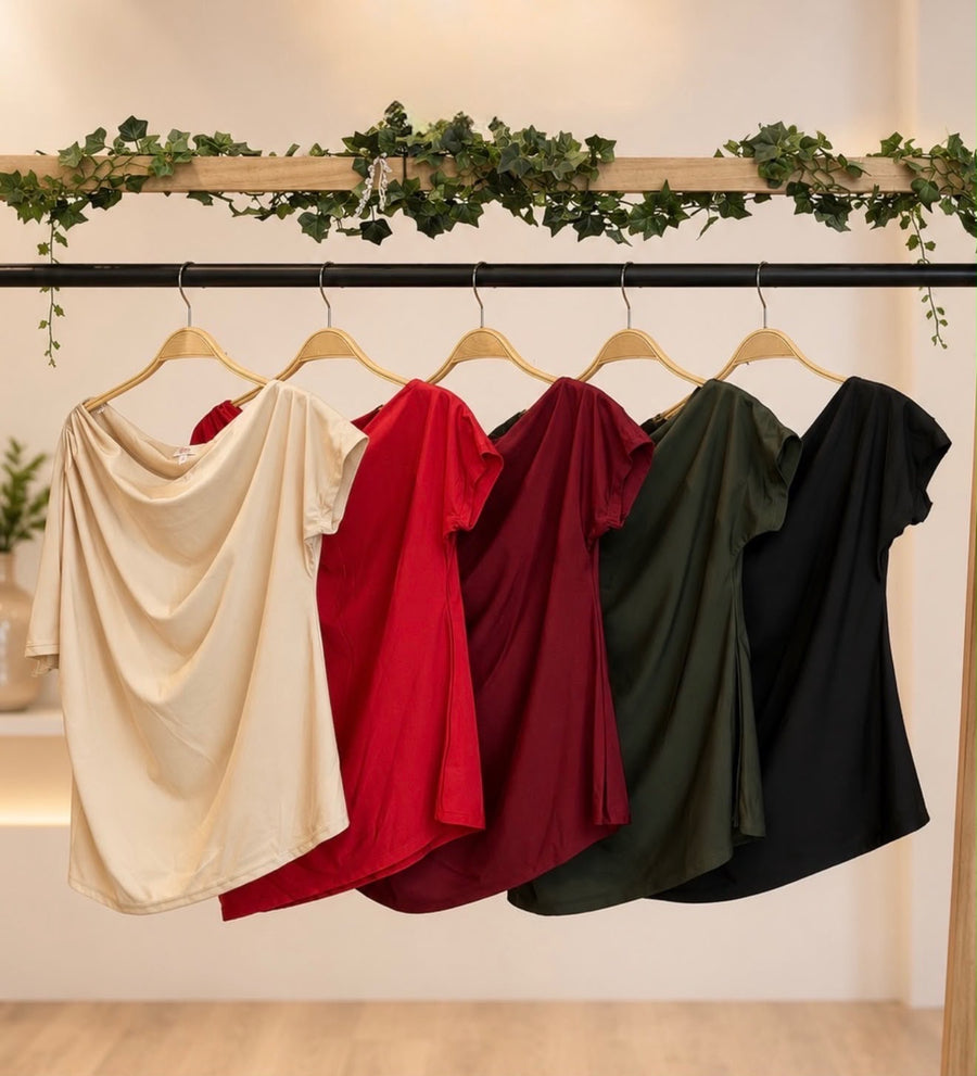 STRETCHY ELEGANT ONE SHOULDER BLOUSES