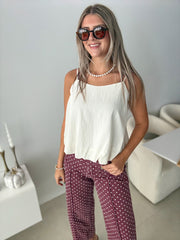 IVORY BUBBLE TANK BLOUSE