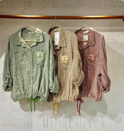 VICHY PRINT SHIRT JACKET