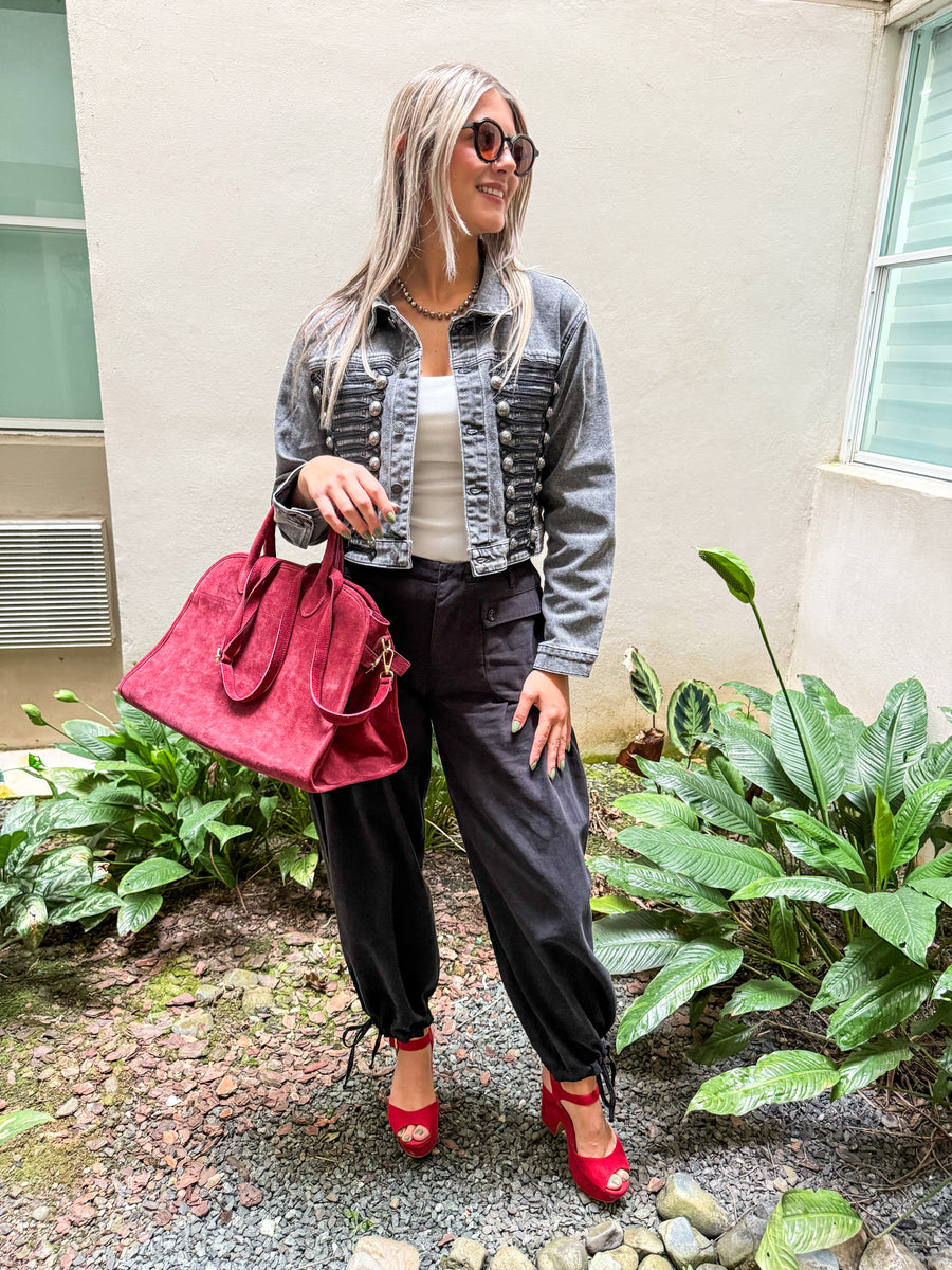 NAPOLEON INSPIRED CHARCOAL GRAY JACKET
