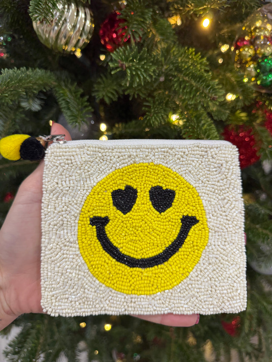 SMILEY FACE EMOJI COIN BAG