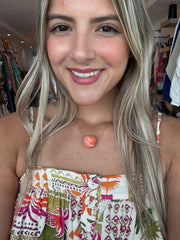 RESIN SINGLE BALL ADJUSTABLE NECKLACE