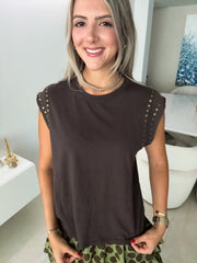 STUDDED TEE