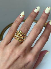 MULTICOLOR STRANDS RING