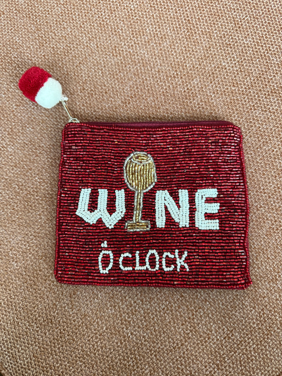 WINE O' CLOCK COIN BAG