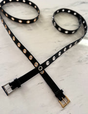BLACK EYELET BELT