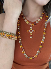 WHISKEY MIX LONG NECKLACE