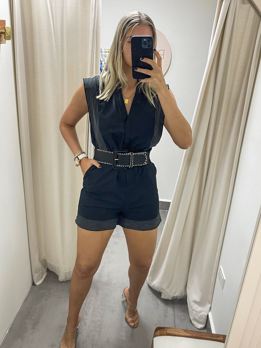 BLACK ELEGANT ROMPER