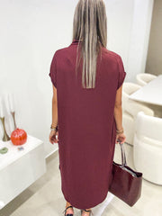 WINE OVERSIZED STRETCHY DRESS