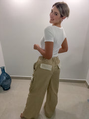 KHAKI CARGO PANTS