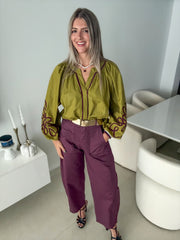FALL COLOR BARREL PANTS