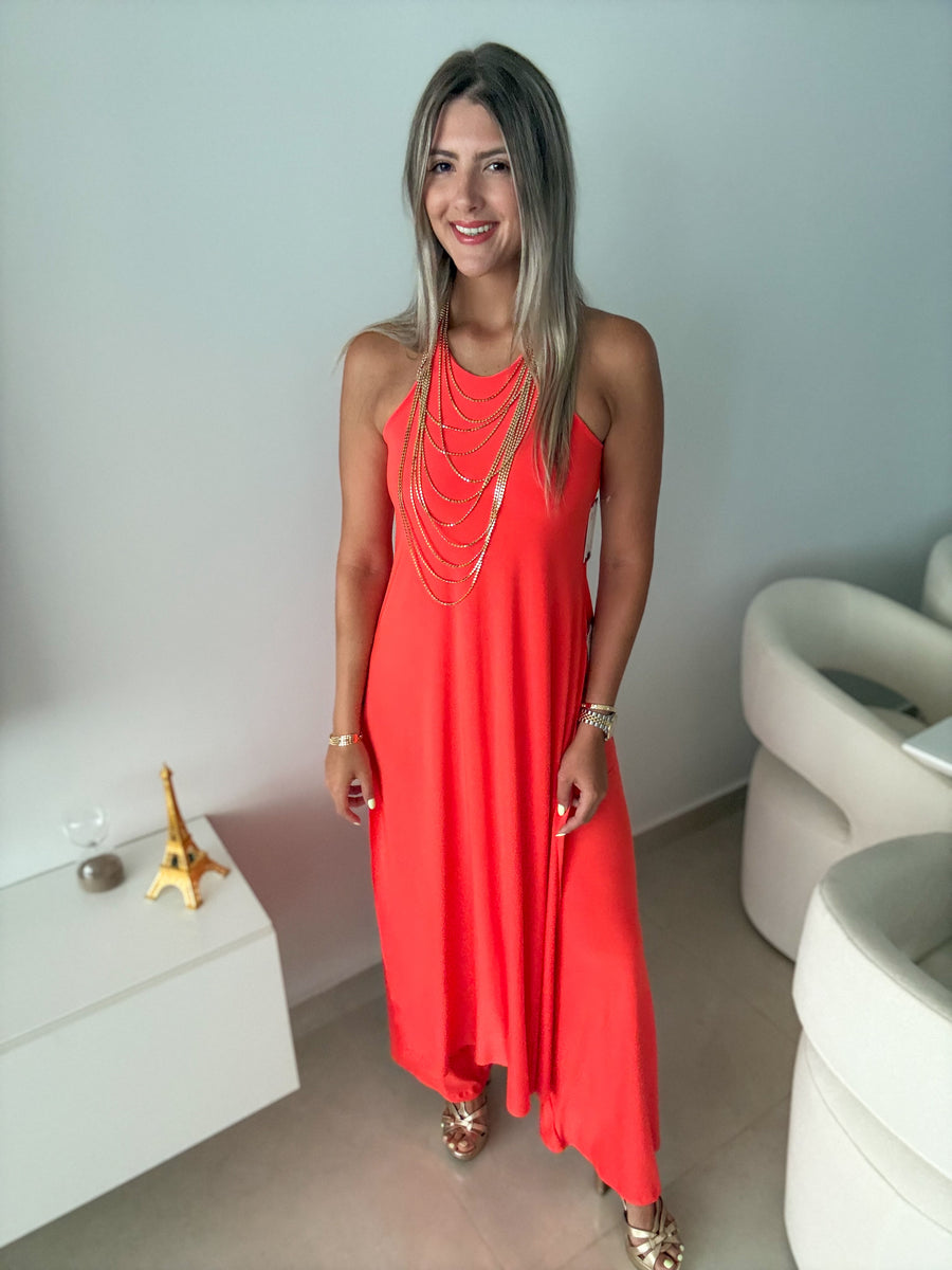 PIA ORANGE RACERBACK TOP & PANT SET