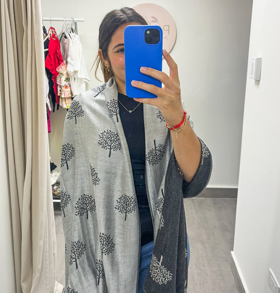 TREE PRINT PASHMINA
