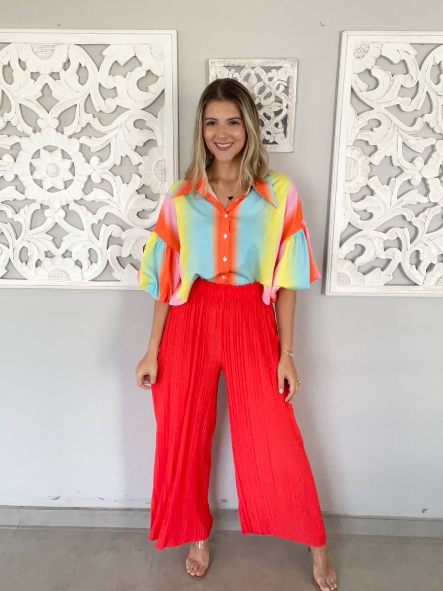 RED TOMATO PLEATED PANTS