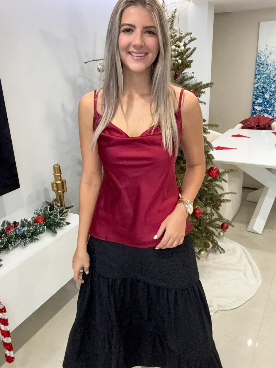 BURGUNDY CAMI TOP