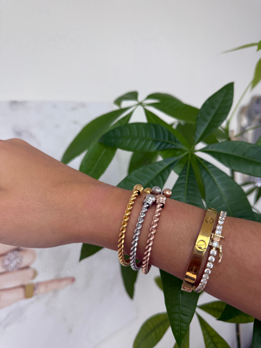TRICOLOR BANGLE SET