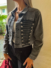 NAPOLEON INSPIRED CHARCOAL GRAY JACKET