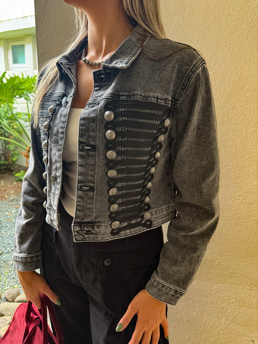 NAPOLEON INSPIRED CHARCOAL GRAY JACKET