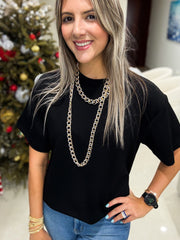 BLACK SHORT SLEEVE TEE