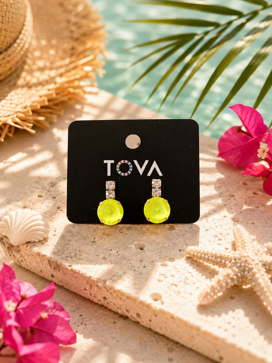 DEE EARRINGS IN NEON YELLOW