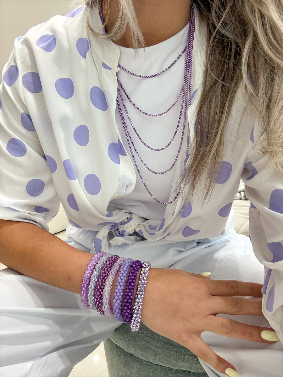 LILAC LAYERED THIN COLLAB NECKLACE