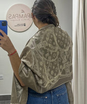 MOCHA PRINTED PASHMINA