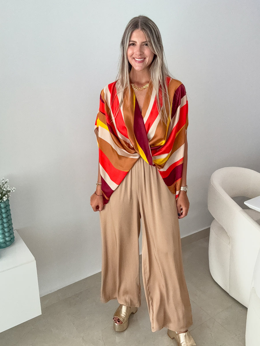 TAN SILKY PANTS